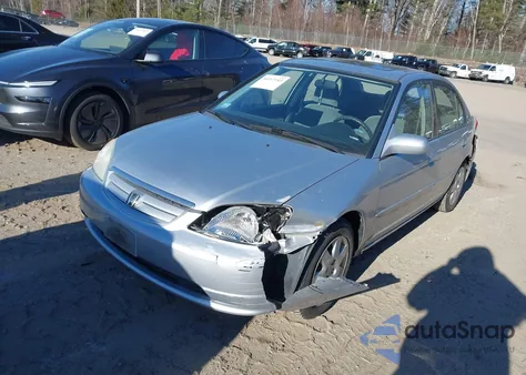 2002 Honda Civic Ex from USA, damaged, VIN 2HGES26892H588201